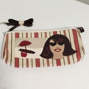 Stylish Cream and Brown Women's Clutch